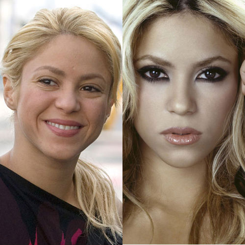 
	Nữ ca sỹ xinh đẹp Shakira lộ rõ những nếp nhăn và làn da không mịn màng khi để mặt mộc