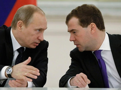 Tổng thống Putin và thủ tướng Medvedev