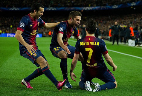 
	David Villa chỉ còn là tiền đạo số 6 của Barca