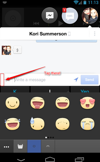 Mở sticker ngộ nghĩnh trên Facebook Messenger cho Android 2