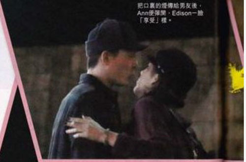 Trần Quán Hy ôm hôn người  tình mới trên đường phố