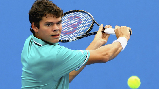 
	Hạt giống số 12 Milos Raonic (Canada) thắng Nikolay Davydenko 7-5, 7-6 (Ảnh: MO)