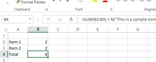 Thêm chú thích vào bảng tính trên Excel 2013 2