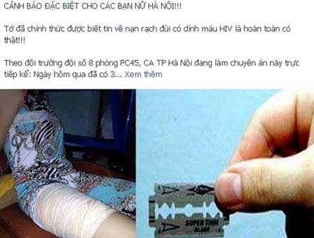 
	Hoang tin của Nguyễn Khánh Thành được đăng lên Fanpage truongxua.vn rồi được lan truyền trên mạng.