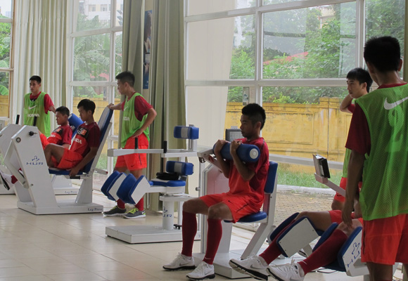 Chùm ảnh: Đột nhập phòng tập thể lực của U23 Việt Nam