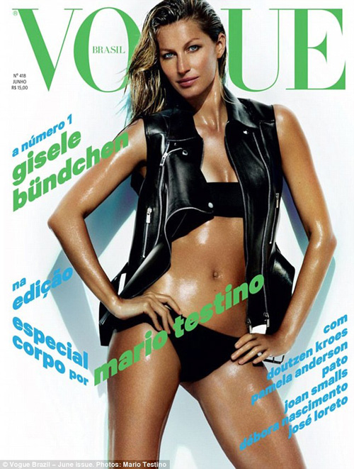Siêu mẫu Gisele Bundchen khoe dáng bỏng mắt trên Vogue