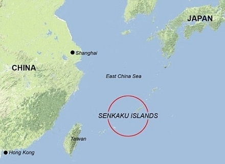 Vị trí quần đảo Senkaku