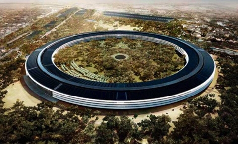 Mô hình trụ sở "Phi thuyền" của Apple. Ảnh: Engadget
