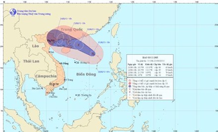 Công điện khẩn về bão trên biển Đông