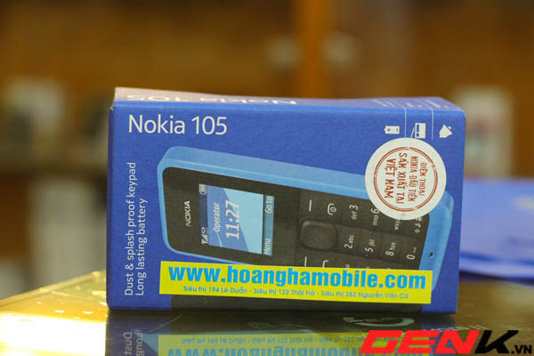
	105 được nhấn mạnh là chiếc Nokia đầu tiên sản xuất tại Việt Nam.