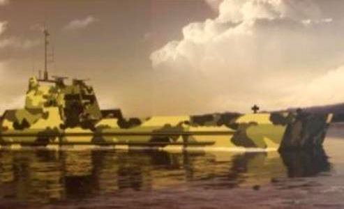 Mẫu thiết kế tàu đổ bộ Kazak được đăng tải trên báo chí Nga