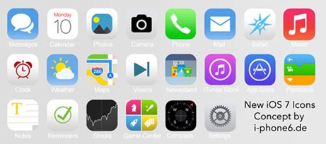 
	Hệ điều hành iOS 7 với các icons bắt mắt.