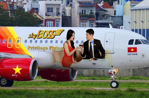 Vietjet Air in hình sao 'Bụi đời chợ lớn' lên máy bay