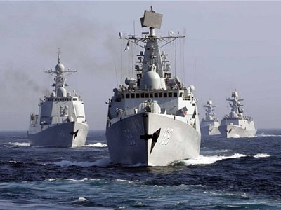 Tàu khu trục Trung Quốc dẫn đầu hạm đội hướng về cuộc tập trận chung với Nga 