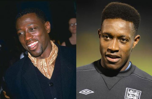 
	Cầu thủ đang khoác áo Quỷ đỏ - Danny Welbeck (phải) có khuôn mặt hao hao giống diễn viên kiêm nhà sản xuất phim có tiếng của Mỹ - Wesley Snipes (trái)