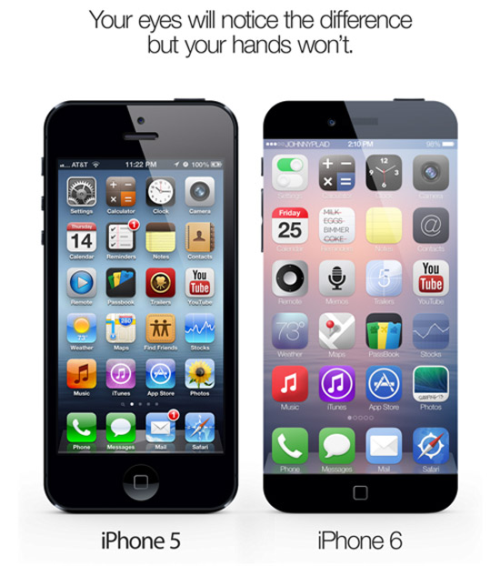 Táo bạo mô hình iPhone 6 không có phím Home