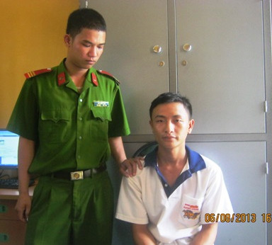 Tên dâm đãng Cao Hoàng Phan tại nhà tạm giam CA huyện Minh Hóa.
