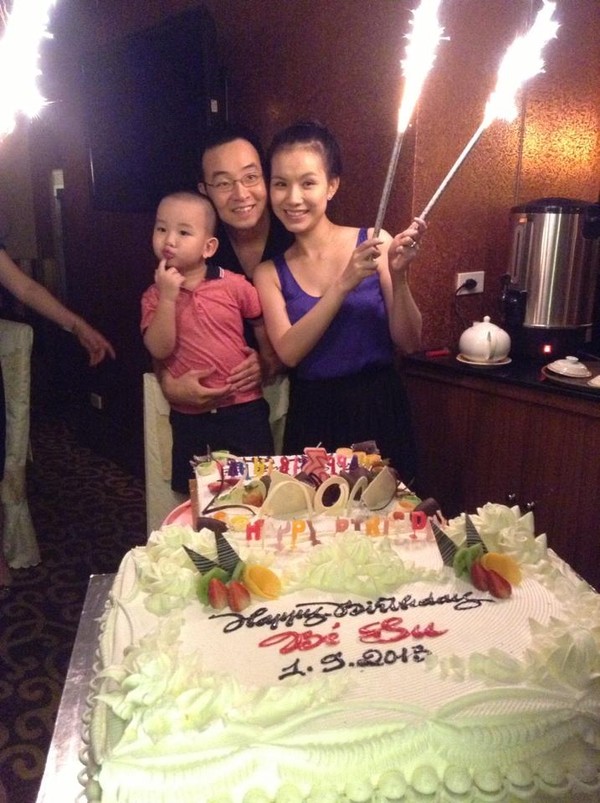 Vợ chồng Thùy Lâm tổ chức sinh nhật 3 tuổi con trai 1