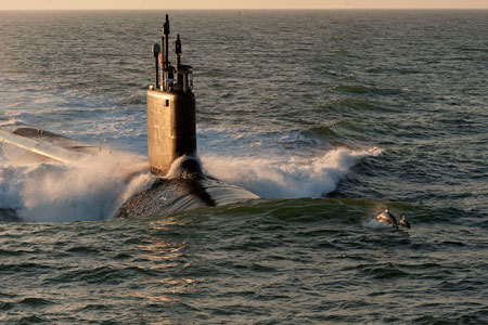 Hải quân Mỹ tiếp nhận siêu tàu ngầm hạt nhân Virginia thứ 10 