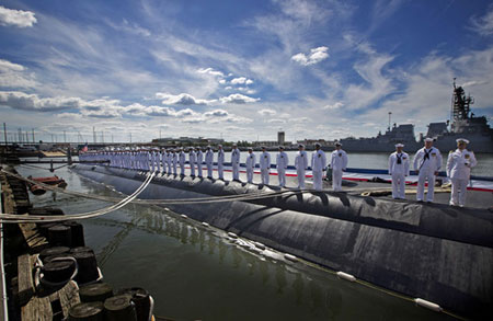 Hải quân Mỹ tiếp nhận siêu tàu ngầm hạt nhân Virginia thứ 10 
