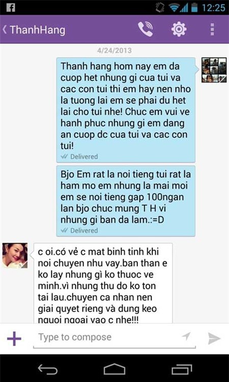 Thanh Hằng nói về đoạn chat “tố” giật chồng 1