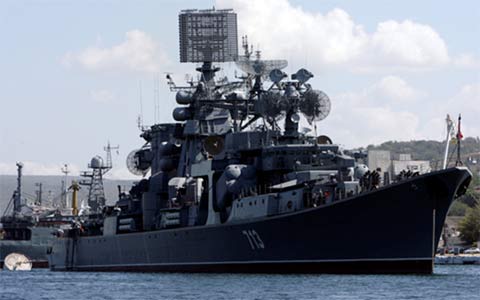        Tàu khu trục chống ngầm của  Hải quân Nga  Ảnh :  Glev Shelkunov