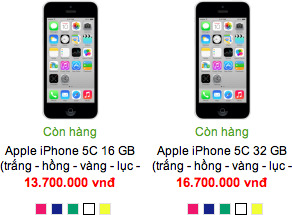 iPhone 5S và iPhone 5C hàng xách tay đồng loạt giảm giá 4