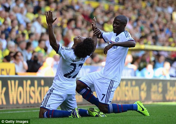 
	Willian đã có được bàn thắng đầu tiên trong màu áo Chelsea