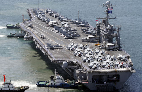 Triều Tiên dọa “chôn vùi” tàu sân bay Mỹ xuống biển sâu
