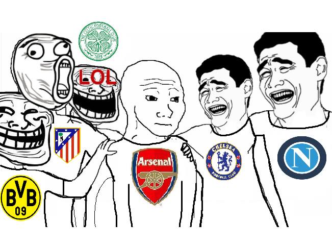 
	Các anh em chia buồn với Arsenal nào!