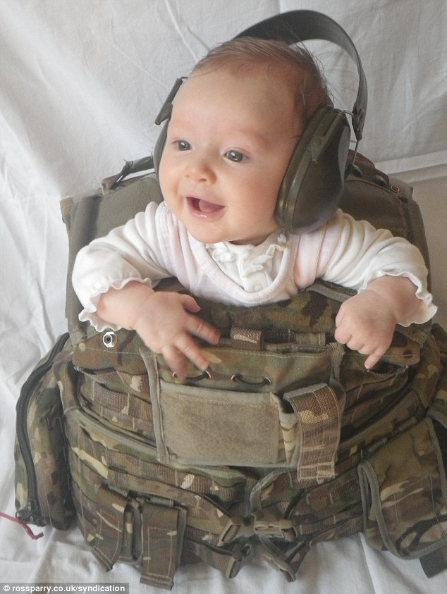 Adorable: One-year-old Isabella Veringa, who lives in Germany, is featured on the August page