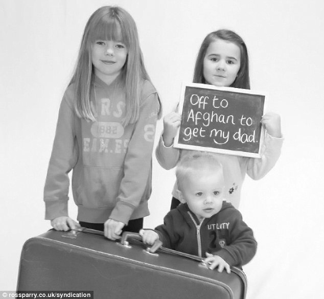 Siblings: Ella, Aimee and Ethan Barton issuing a heartfelt appeal while their father was serving abroad