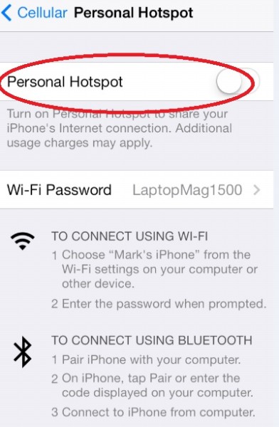 Làm thế nào để dùng iPhone phát Wifi cho thiết bị khác? 