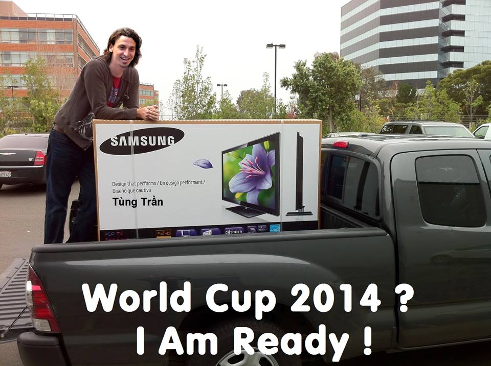 
	Giờ thì anh ấy đã sẵn sàng xem World Cup 2014 tại nhà