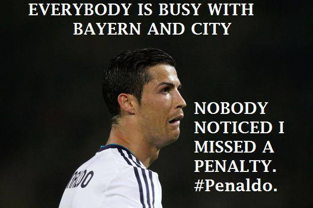 
	Mọi người quá bận với thất bại của Bayern mà quên mất đêm qua Ronaldo đá &quot;xịt&quot; một quả penalty