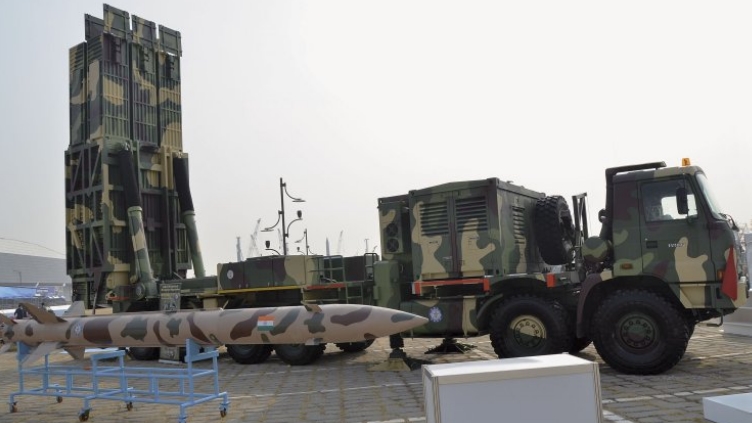 Tên lửa đất đối đất chiến thuật Pragati của Ấn Độ tại triển lãm ở Hàn Quốc