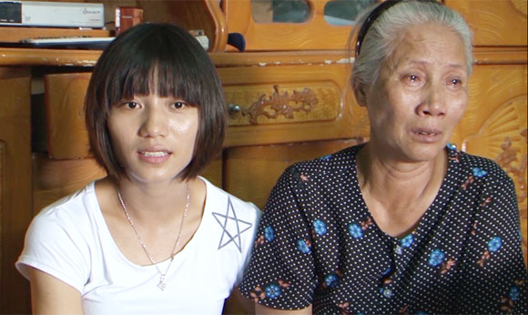 	Hai mẹ con Nguyễn Thị Hòa