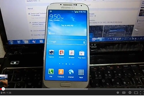 Mẫu Galaxy S4 xách tay từ Nhật Bản. Ảnh: Ictnews.