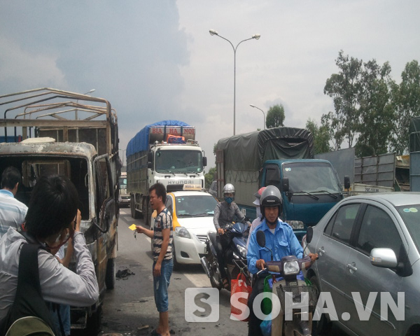 	Giao thông ùn tắc trên đoạn đường này