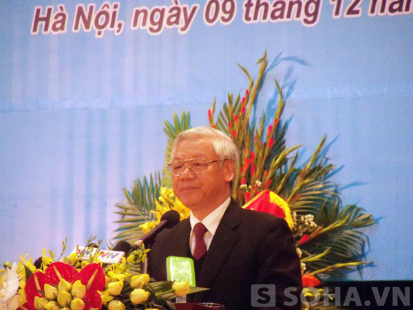 TBT Nguyễn Phú Trọng phát biểu tại buổi lễ
