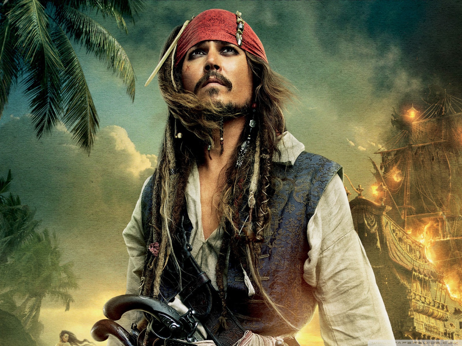  	Depp trong vai Jack Sparrow trong phim Cướp biển vùng Carribean