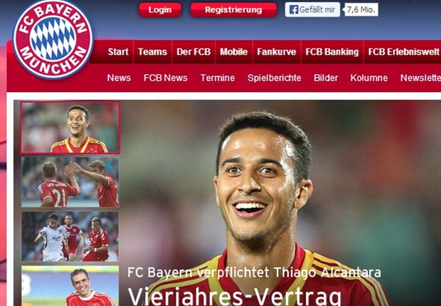 
	Website chính thức của Bayern xác nhận thông tin