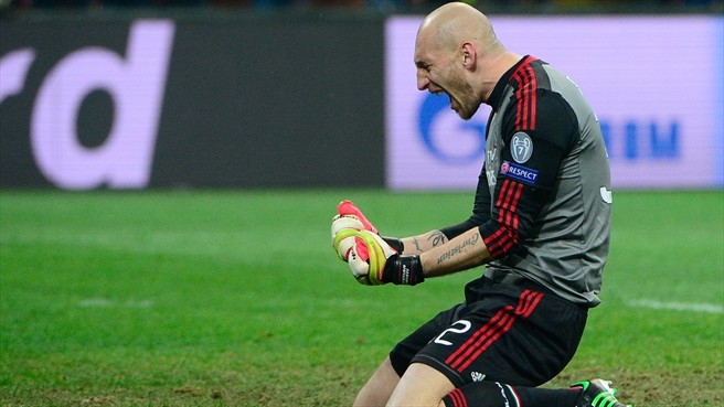 
	Christian Abbiati là thủ môn xuất sắc nhất Champions League 2012/13