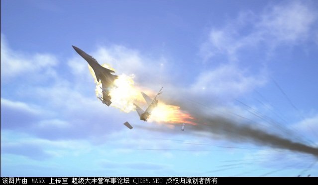 Máy bay mô phỏng theo J-15 của Trung Quốc bi bắn tan xác trên bầu trời.