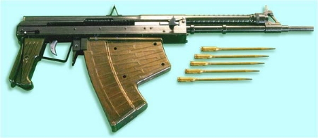  	Súng, đạn chuyên dùng cho lực lượng người nhái có cấu tạo đặc biệt