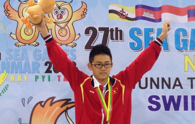 
	Huy chương Vàng thứ 36. Bộ môn Bơi

	VĐV Lâm Quang Nhật - Nội dung: chung kết 1500m tự do nam