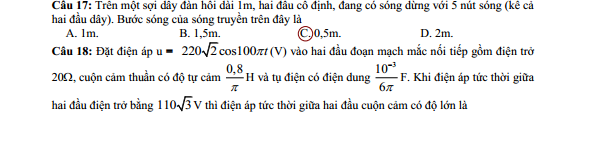 Tổng hợp các đáp án đề thi môn Vật lí khối A và A1 năm 2013