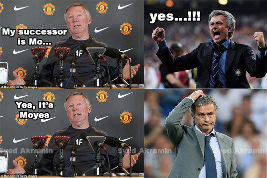 
	Mourinho bị Alex Ferguson cho ăn "dưa bở"