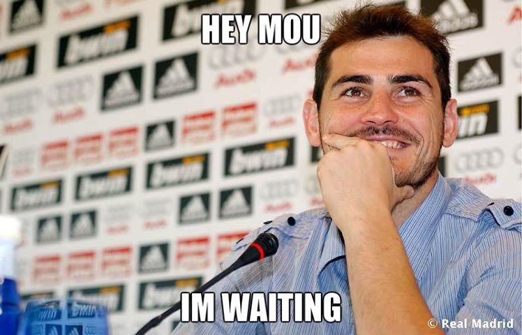 
	Iker Casillas chờ trận đấu với Chelsea của Mourinho