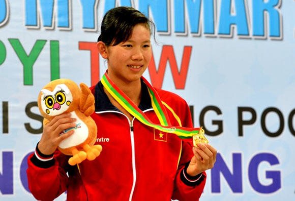 
	Huy chương Vàng thứ 16. Bộ môn Bơi

	VĐV : Nguyễn Thị Ánh Viên - Nội dung: 200m ngửa nữ - Thành tích: 2'14